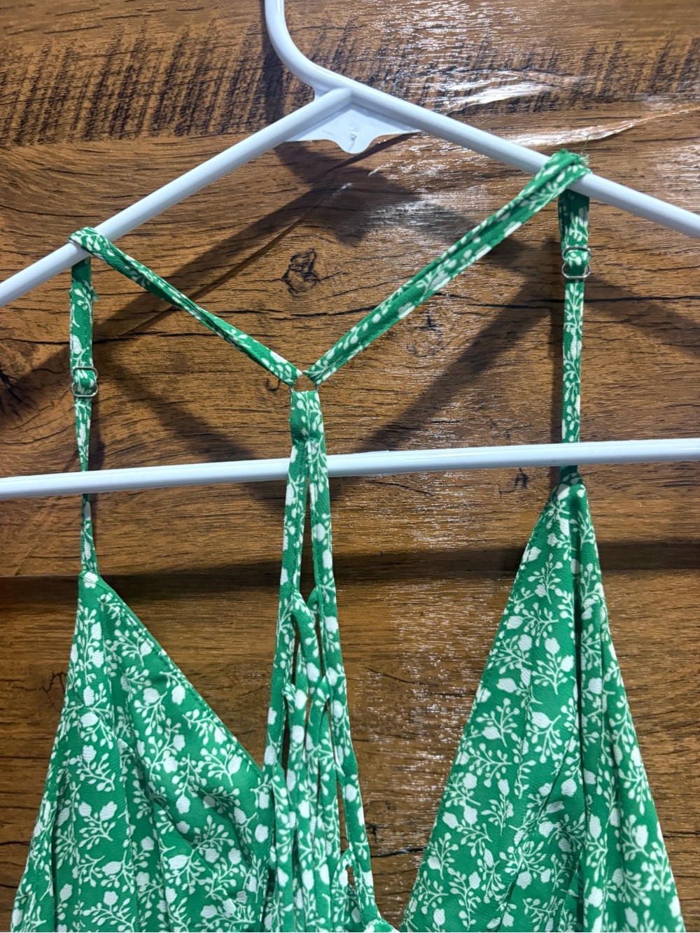 New In Green Tiered Sundress with Lattice Back - Picture 6 of 10